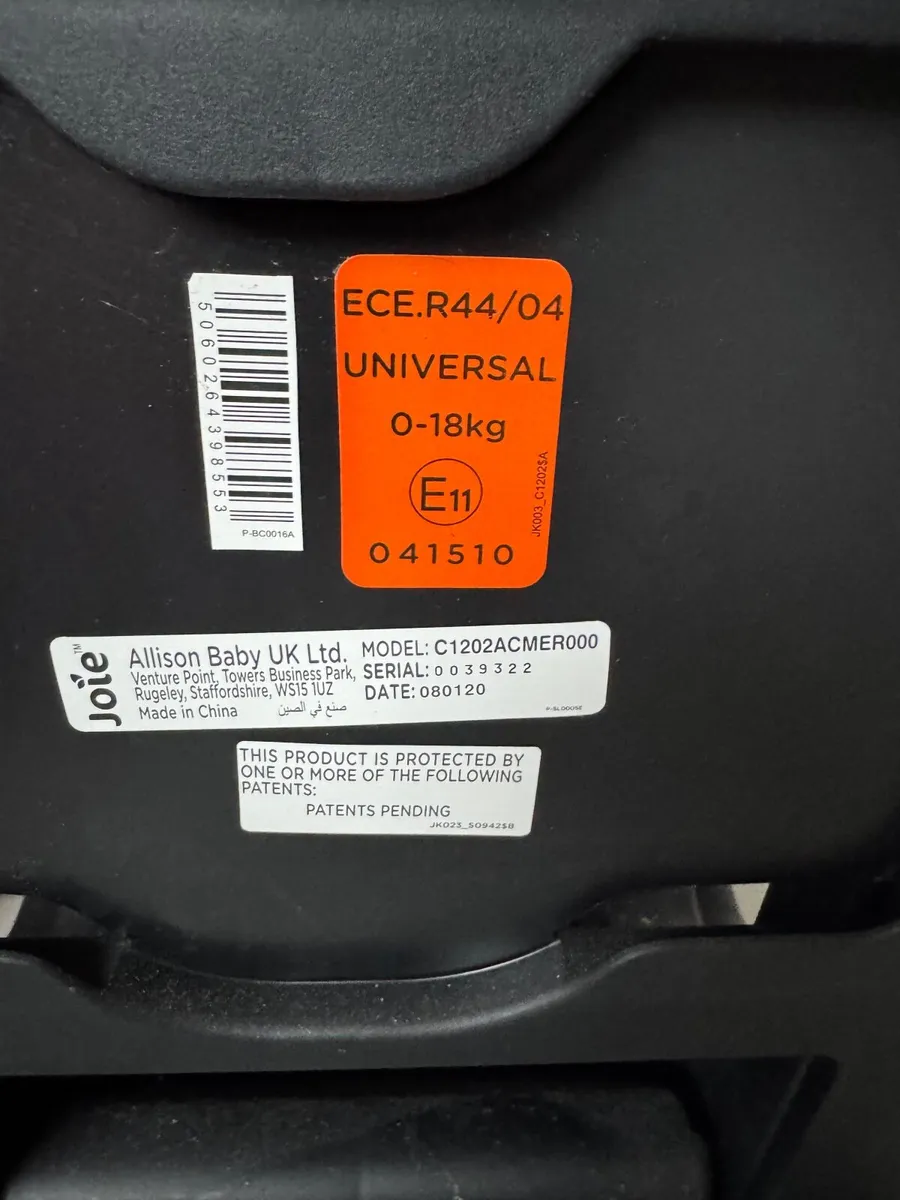 Premium Joie Car Seat 0–18kg | Birth to 4 Year - Image 1