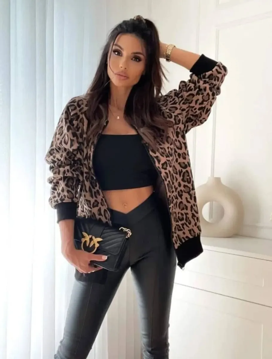 Zebra,animal patern zipped sweatshirt XS-L - Image 2