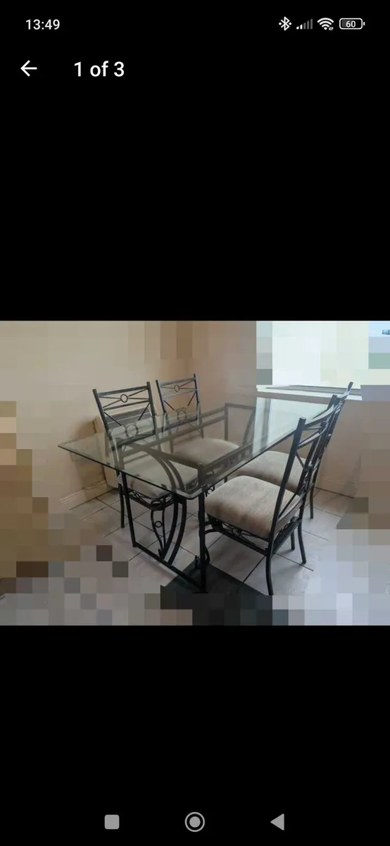 Glass and iron table - Image 2