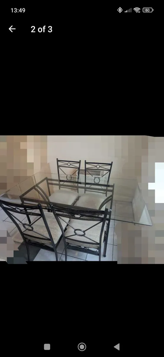Glass and iron table - Image 3