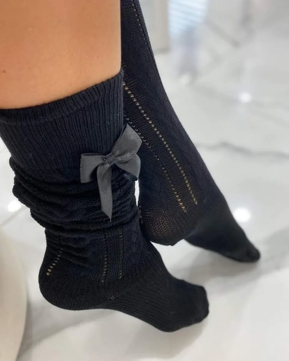 CHRISTMAS white Knee Highs socks - Image 2