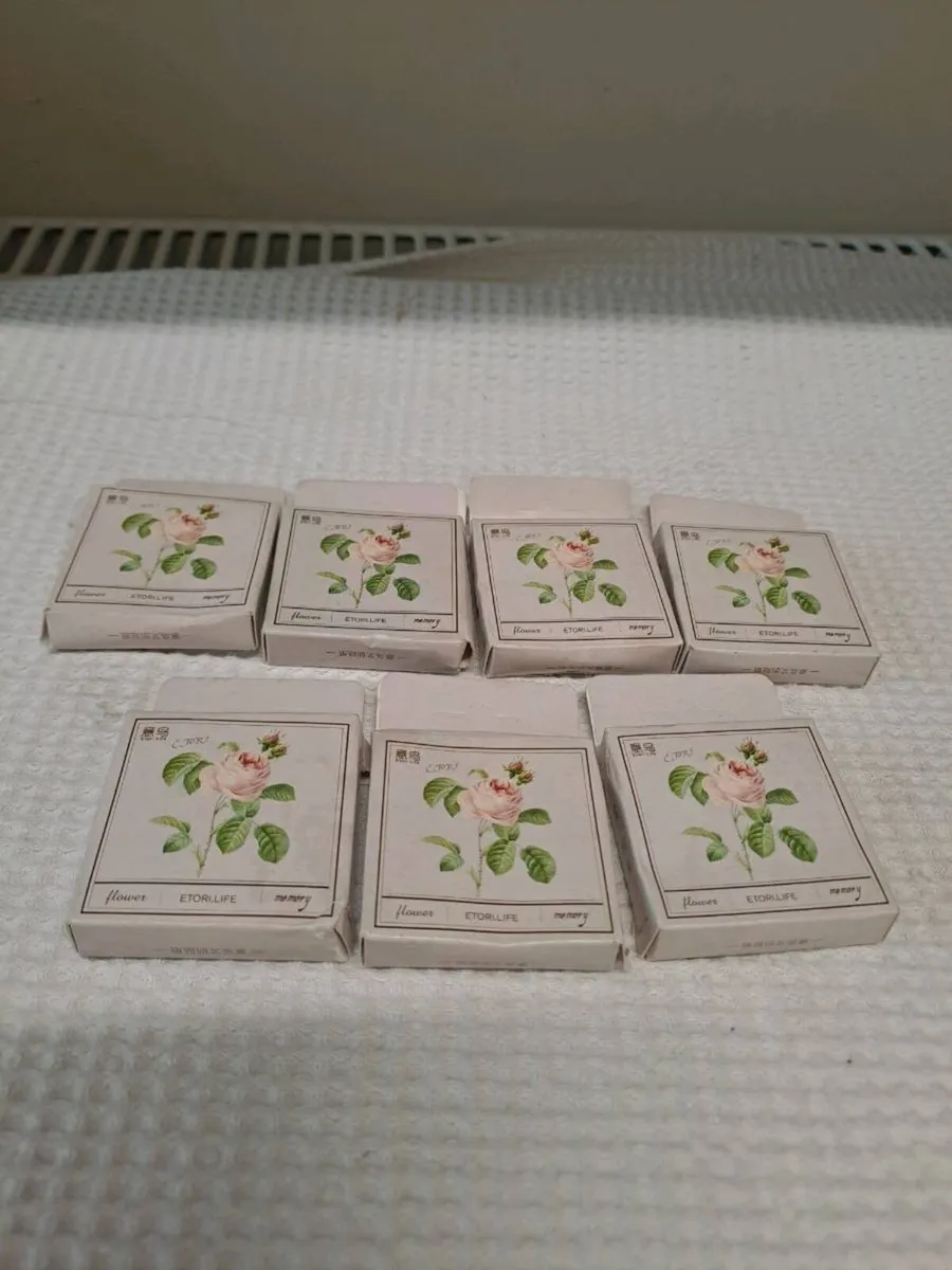 Vintage Floral Sticker Sets – 60pcs Each (New) - Image 1