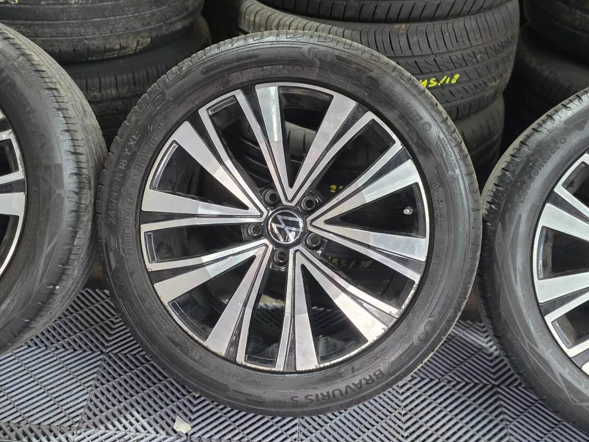 #55 Genuine VW 18" Alloy Wheels 5X112 - Image 4