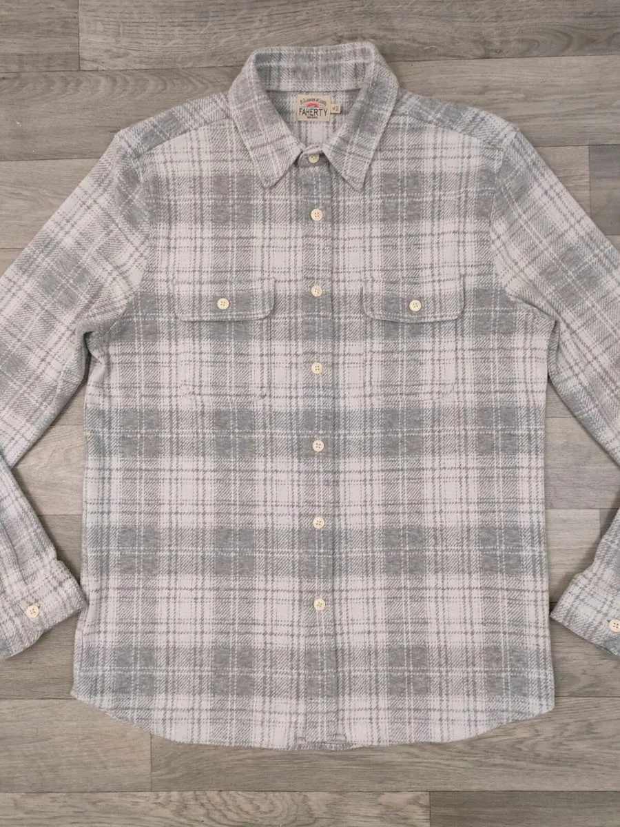 Faherty Plaid Workshirt Shirt Mens Medium - Image 2