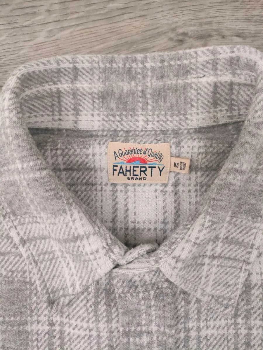 Faherty Plaid Workshirt Shirt Mens Medium - Image 4