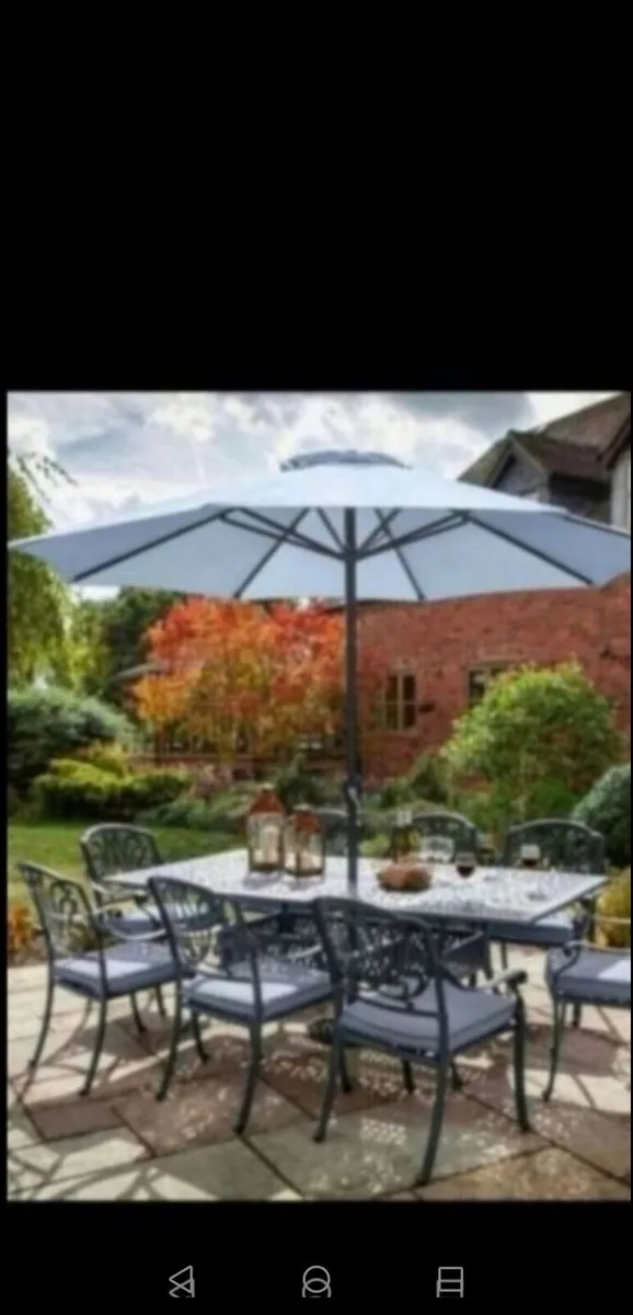 **CLEARANCE** Demo  Hartman Antique Grey 8 Seater - Image 1