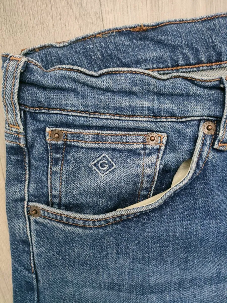 Gant Regular Fit Jeans Mens W34 L29 - Image 3