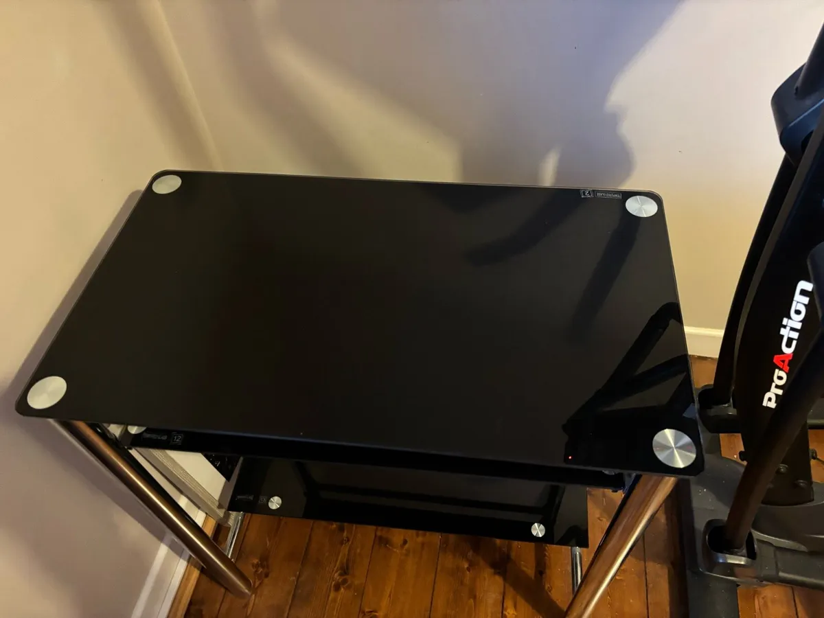 Computer desk glass black - Image 3
