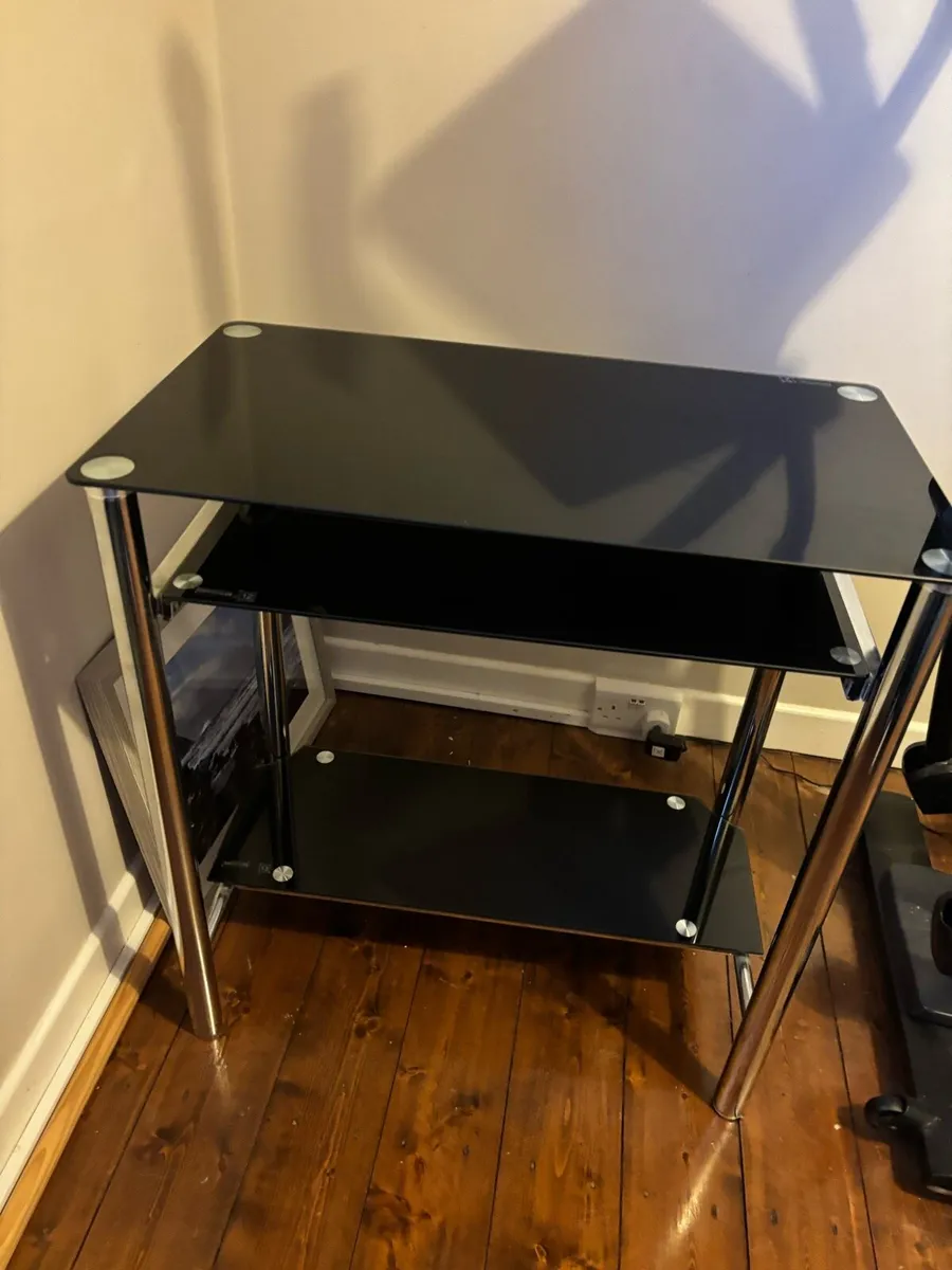 Computer desk glass black - Image 4