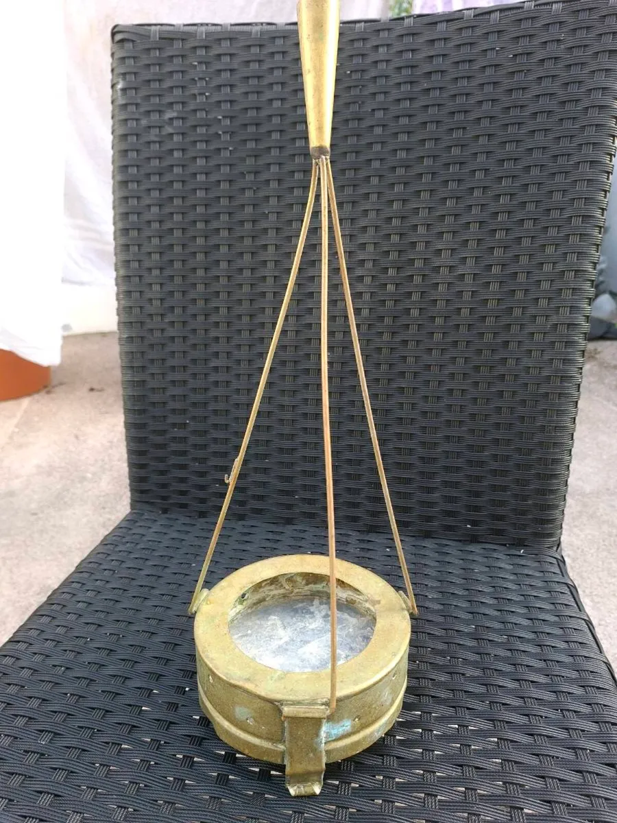 Vintage Brass Beduin Dallah Coffee pot warmer - Image 2