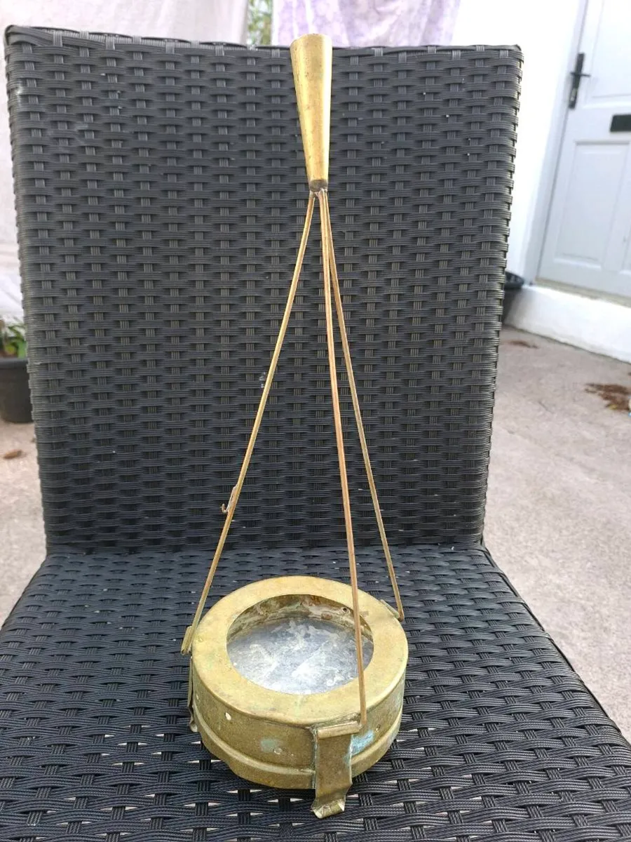 Vintage Brass Beduin Dallah Coffee pot warmer - Image 3