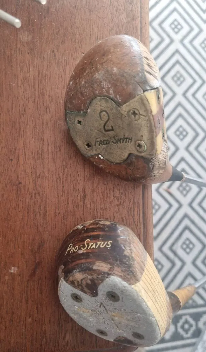 Vintage Wood Golf Clubs - Image 2