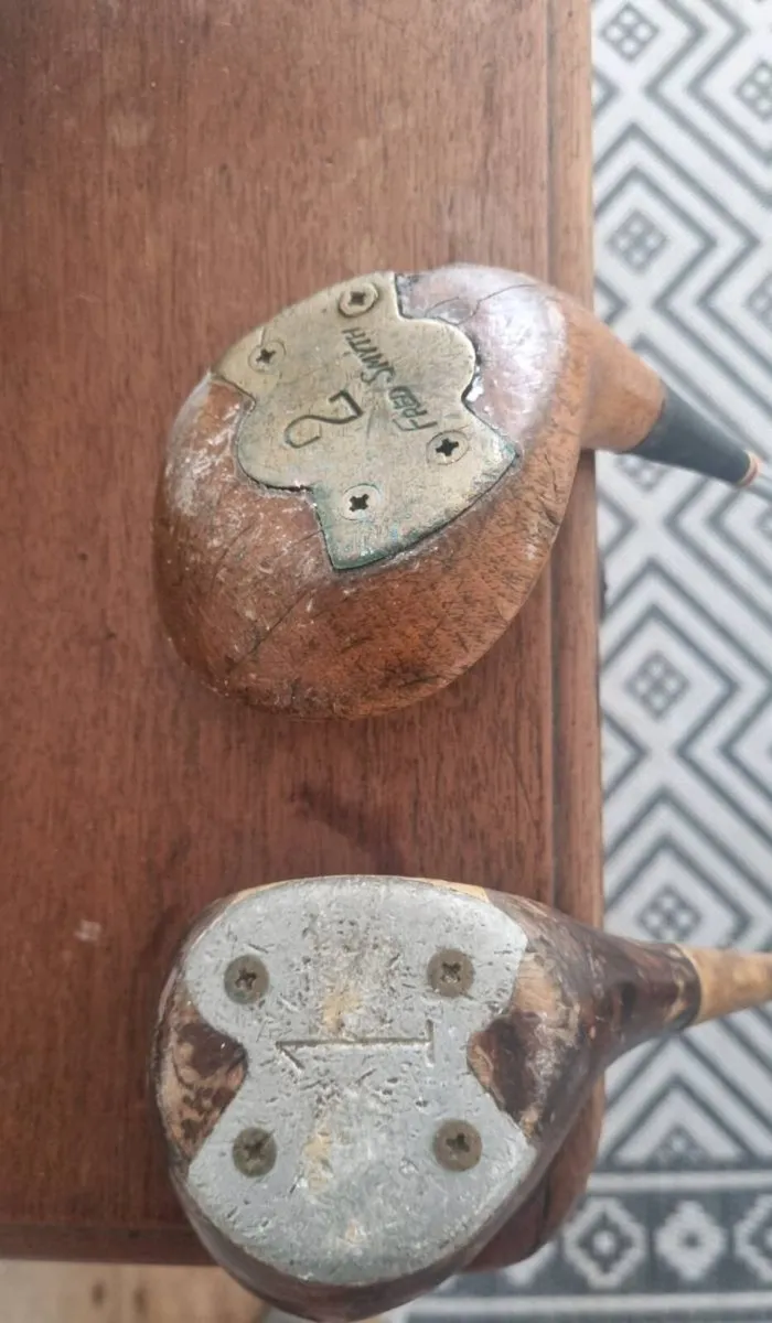 Vintage Wood Golf Clubs - Image 3