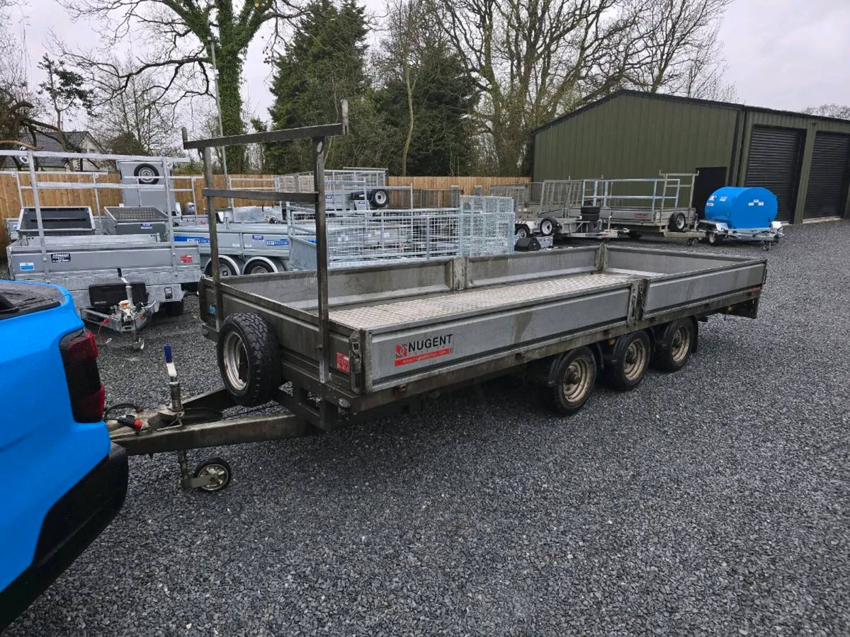 18ft nugent tri axle dropside trailer ally floor - Image 3