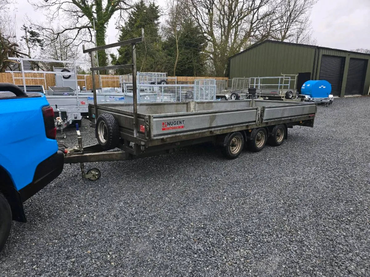 18ft nugent tri axle dropside trailer ally floor - Image 1