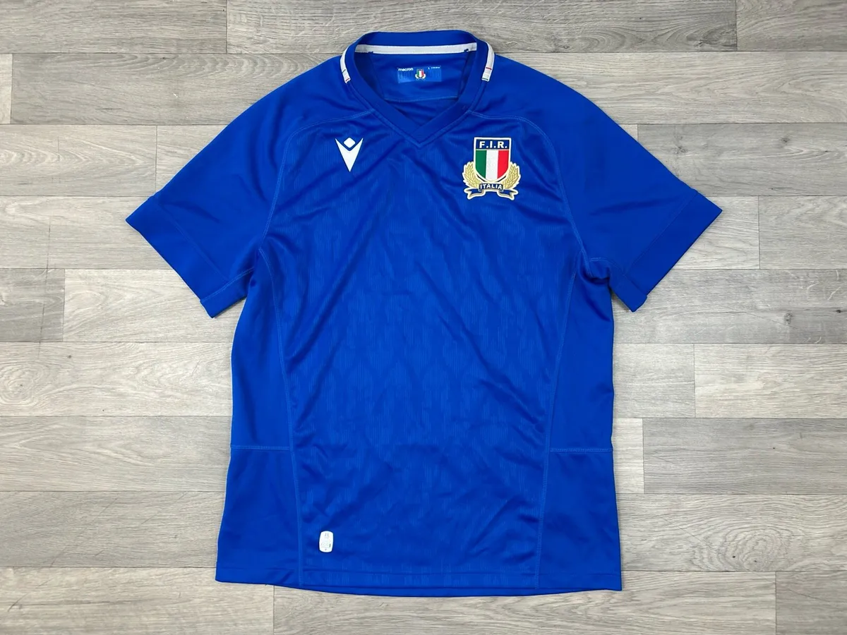 Macron Italy Rugby jersey Shirt Mens Large - Image 1