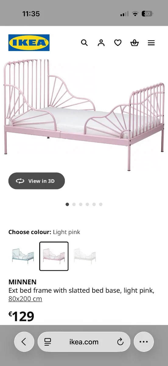 Girls pink bed - Image 1