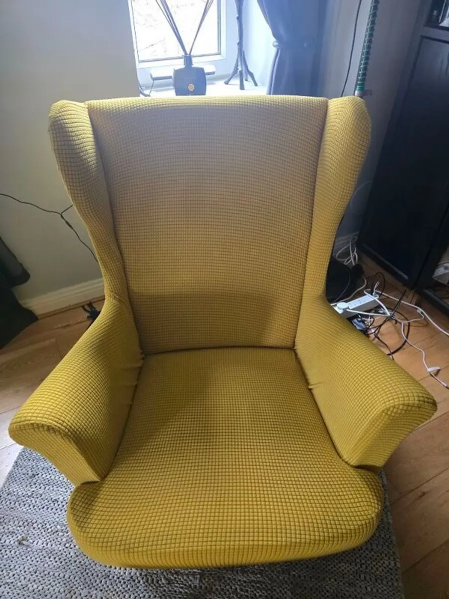 Ikea Strandmon armchair and footstool - Image 4