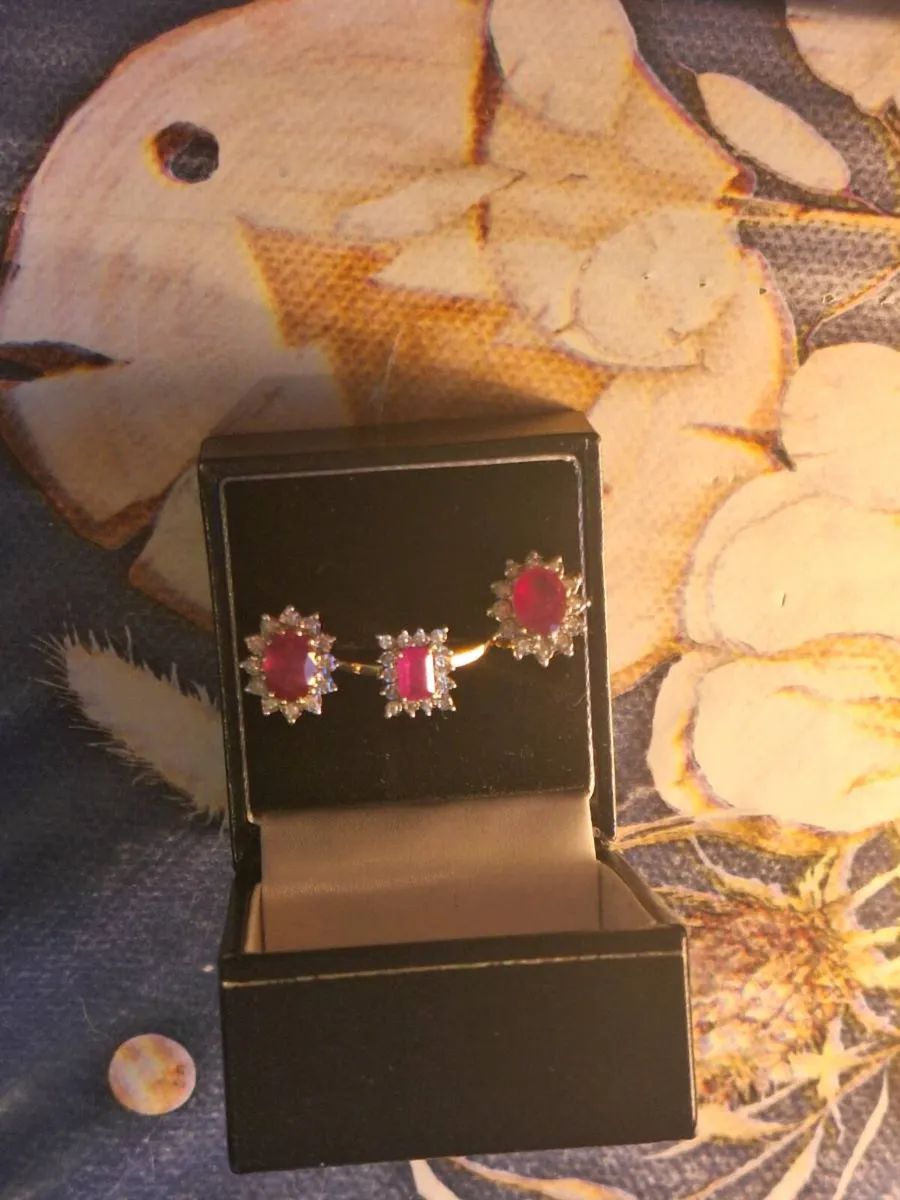 Ruby and natural diamond ring - Image 3
