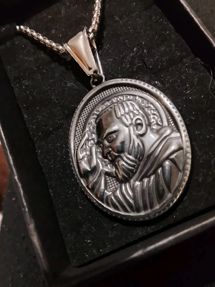 Silver St Padre Pio Pendant - Image 2
