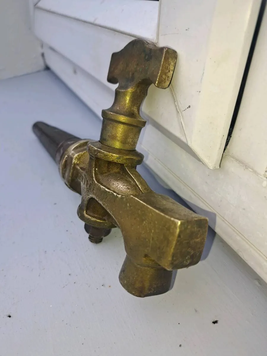 Old large brass  whiskey  tap - Image 2