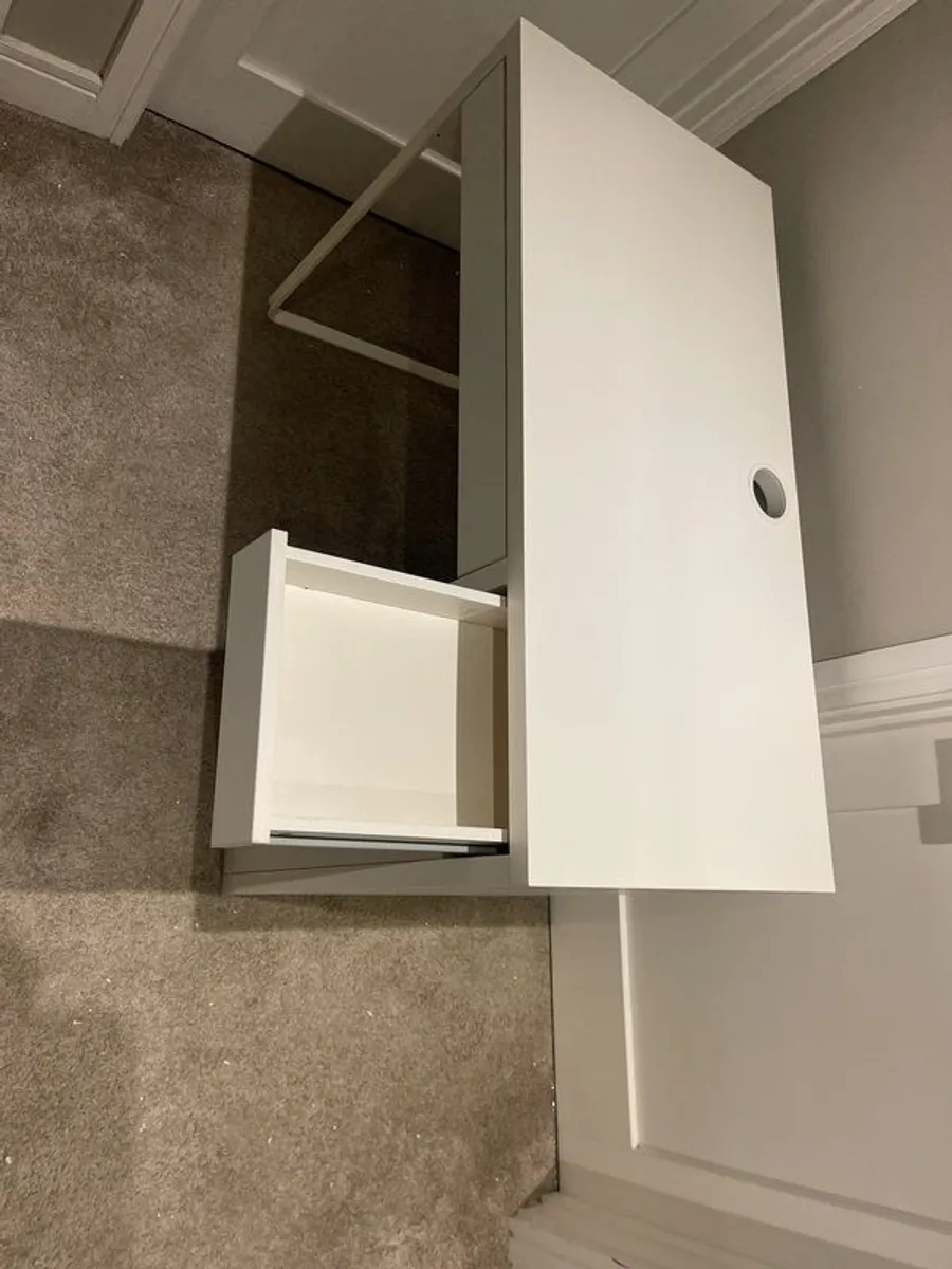 ikea  white desk with drawers and shelves - Image 2