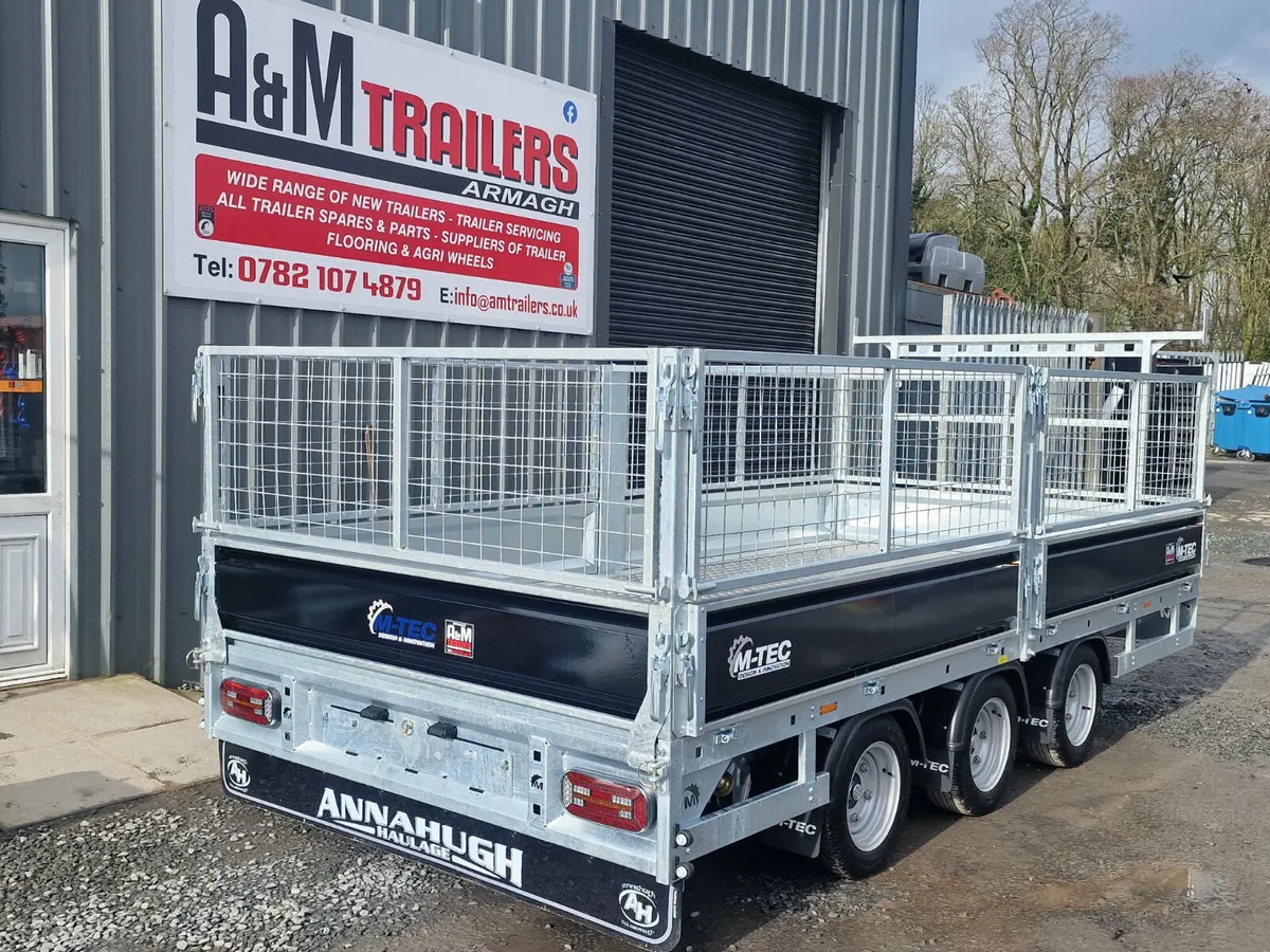 M-Tec 14ft triaxle flatbed trailer - Image 1