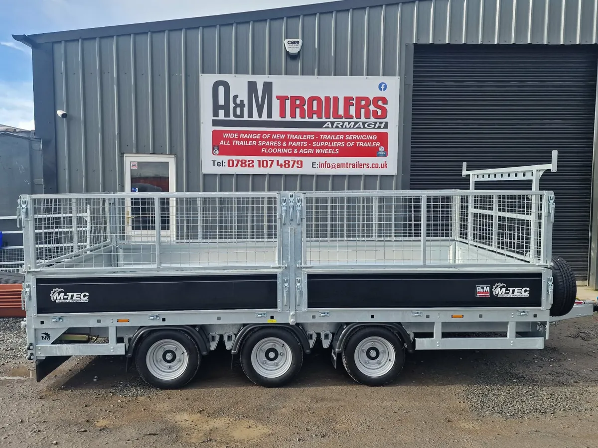 M-Tec 14ft triaxle flatbed trailer - Image 3