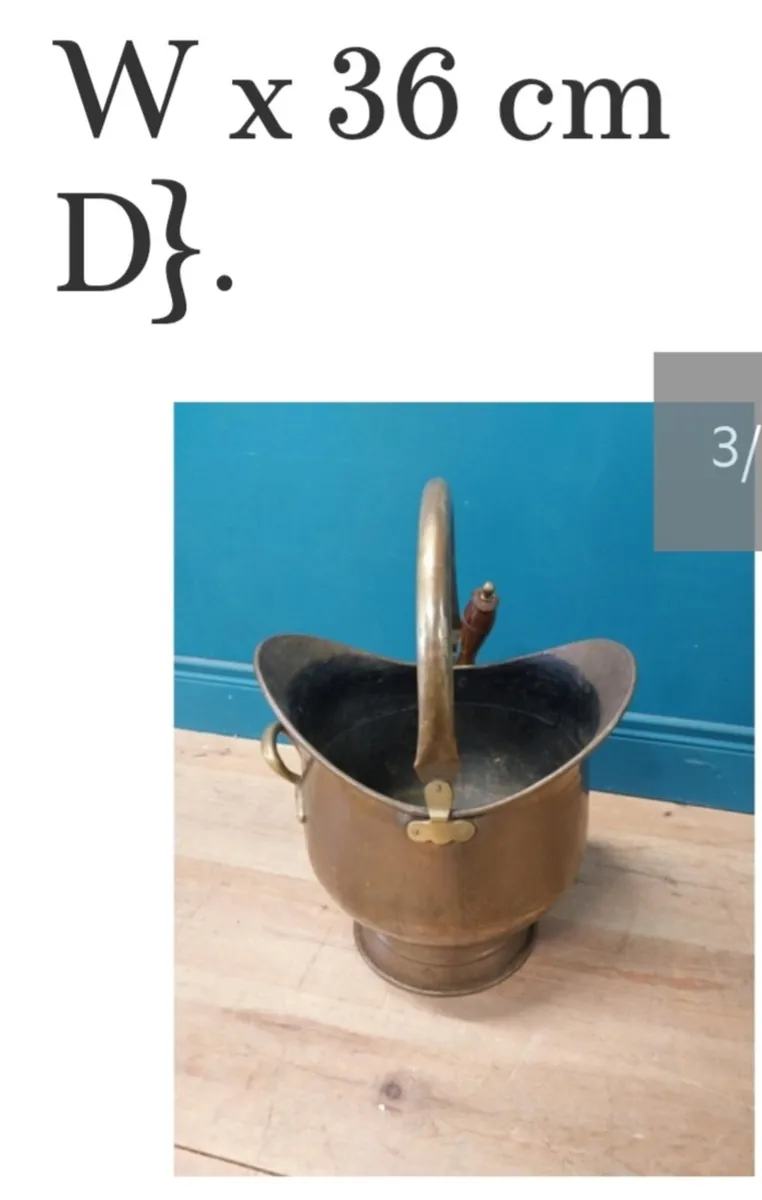 Edwardian copper coal scuttle - Image 3