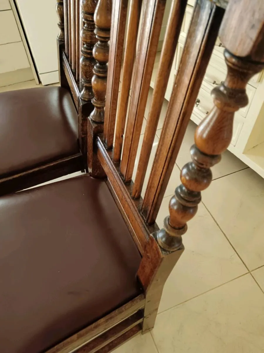 8 antique dinning chairs - Image 3