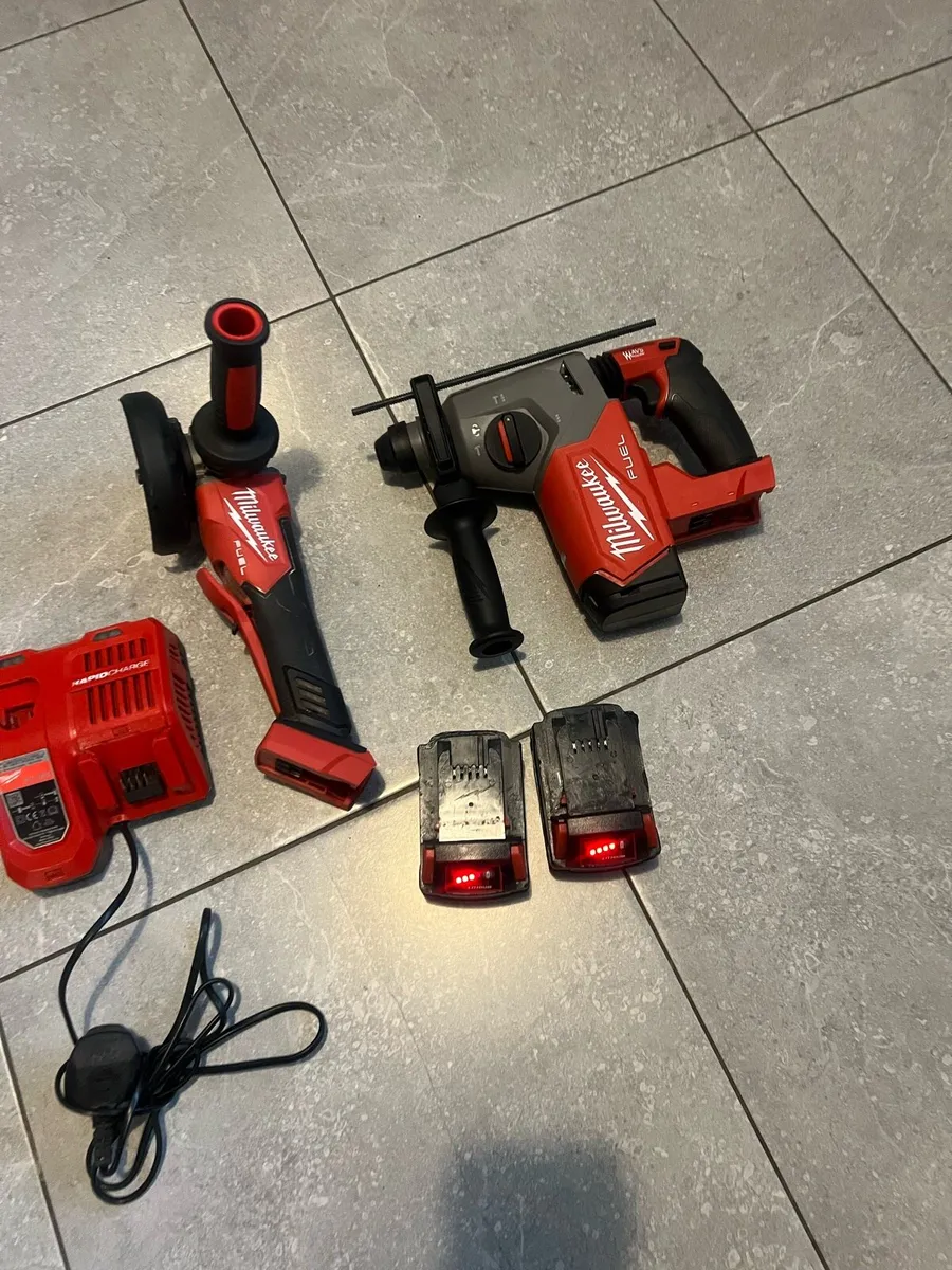 NEW Milwaukee sds and grinder - Image 1