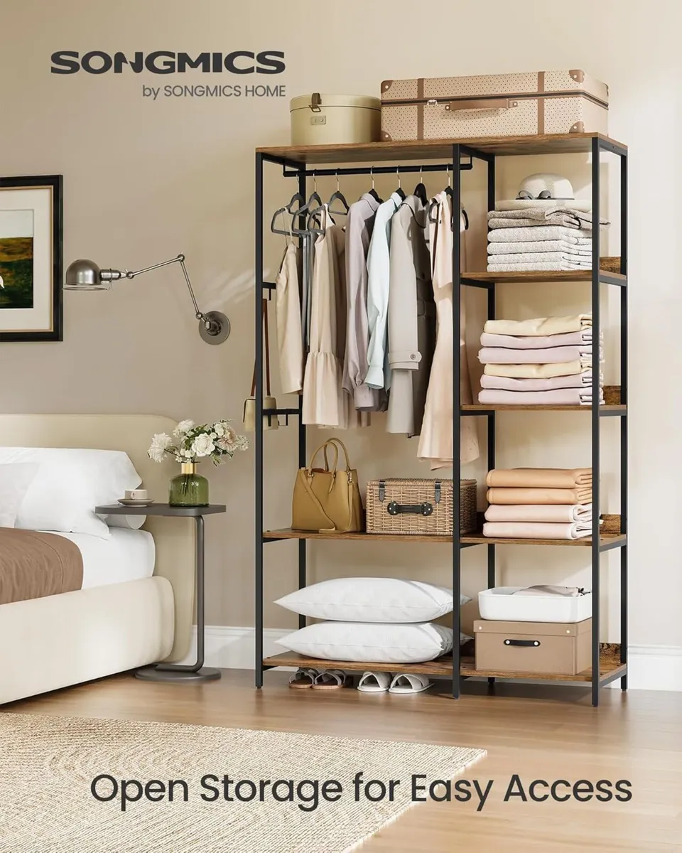 Portable Clothes Wardrobe Foldable Closet Rack - Image 3
