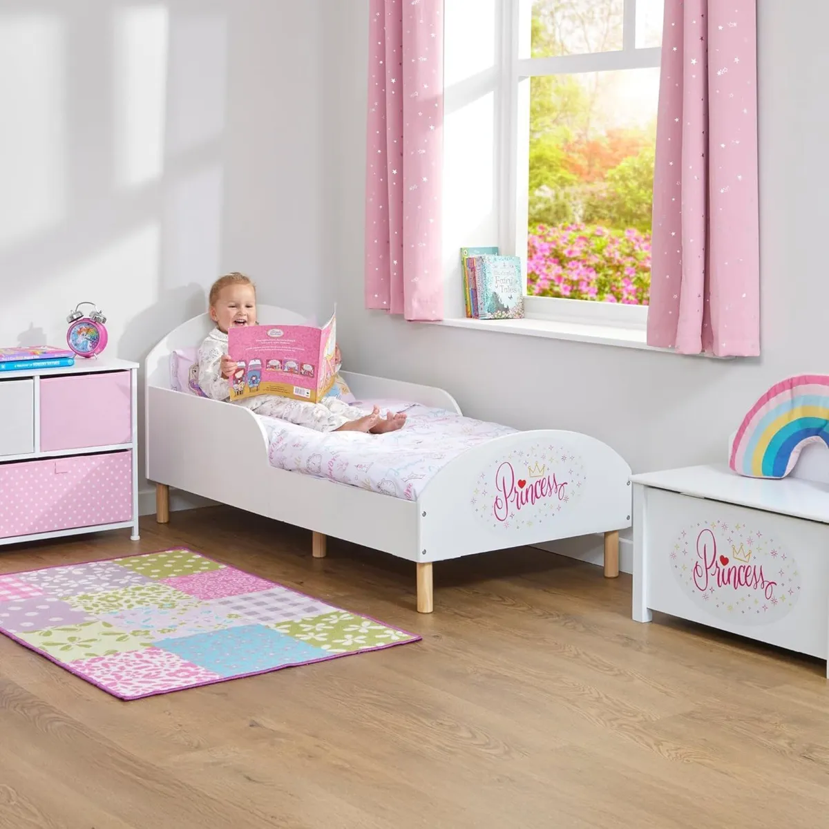 Kids Toddler Bed Princess White - Image 1