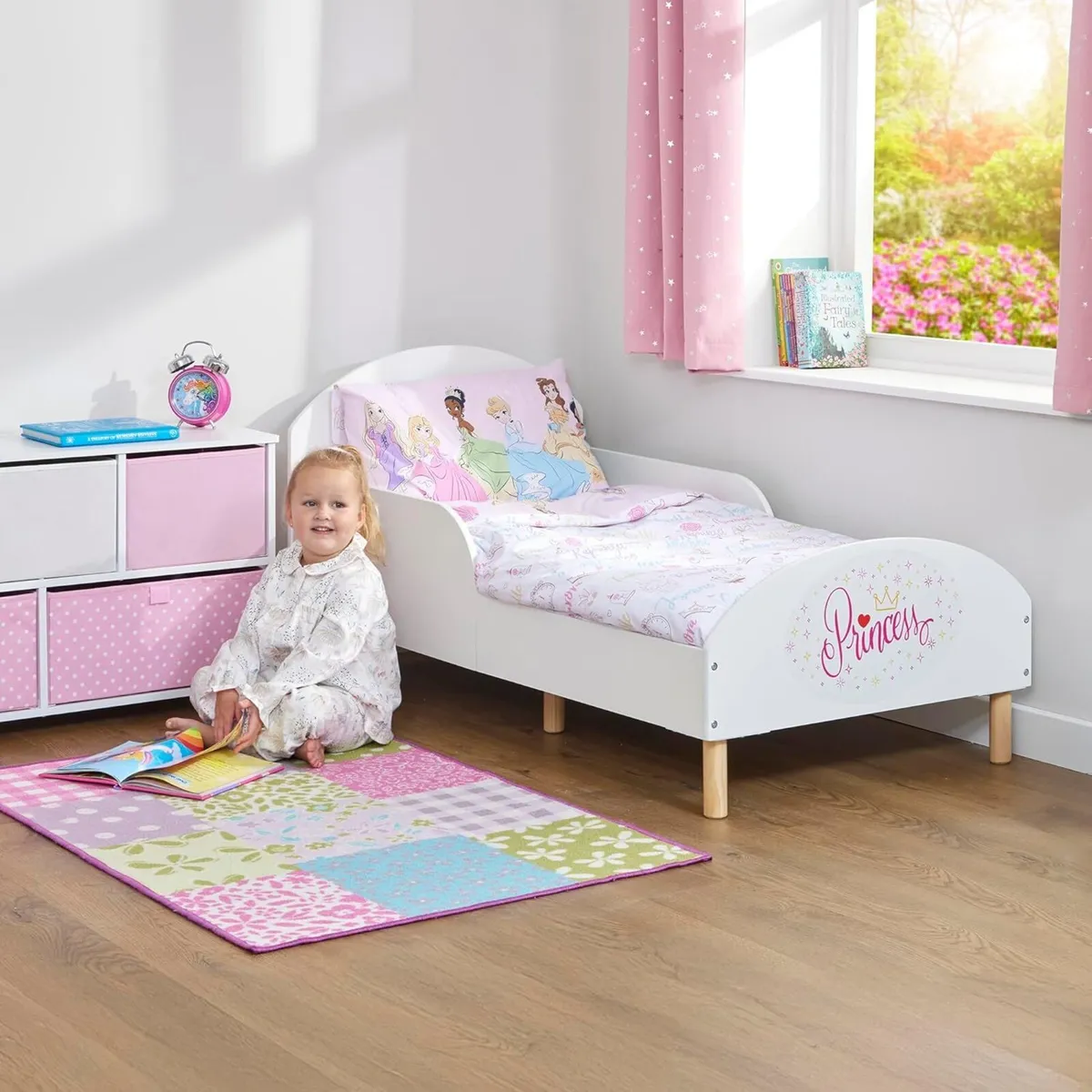 Kids Toddler Bed Princess White - Image 3