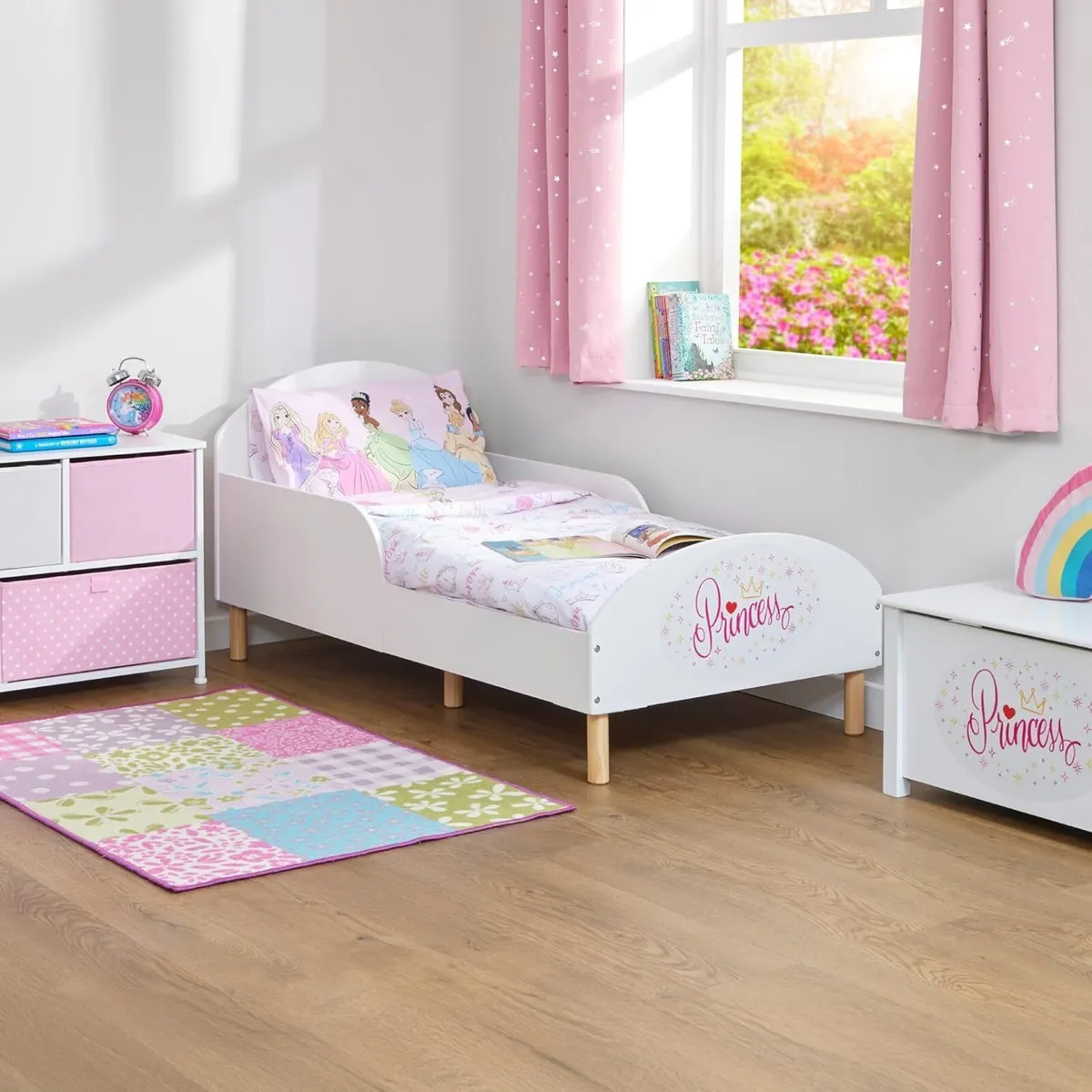 Kids Toddler Bed Princess White - Image 4
