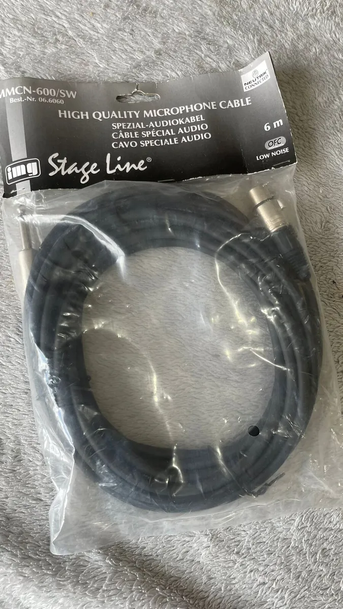 Professional microphone cables 6m and 5m - Image 1