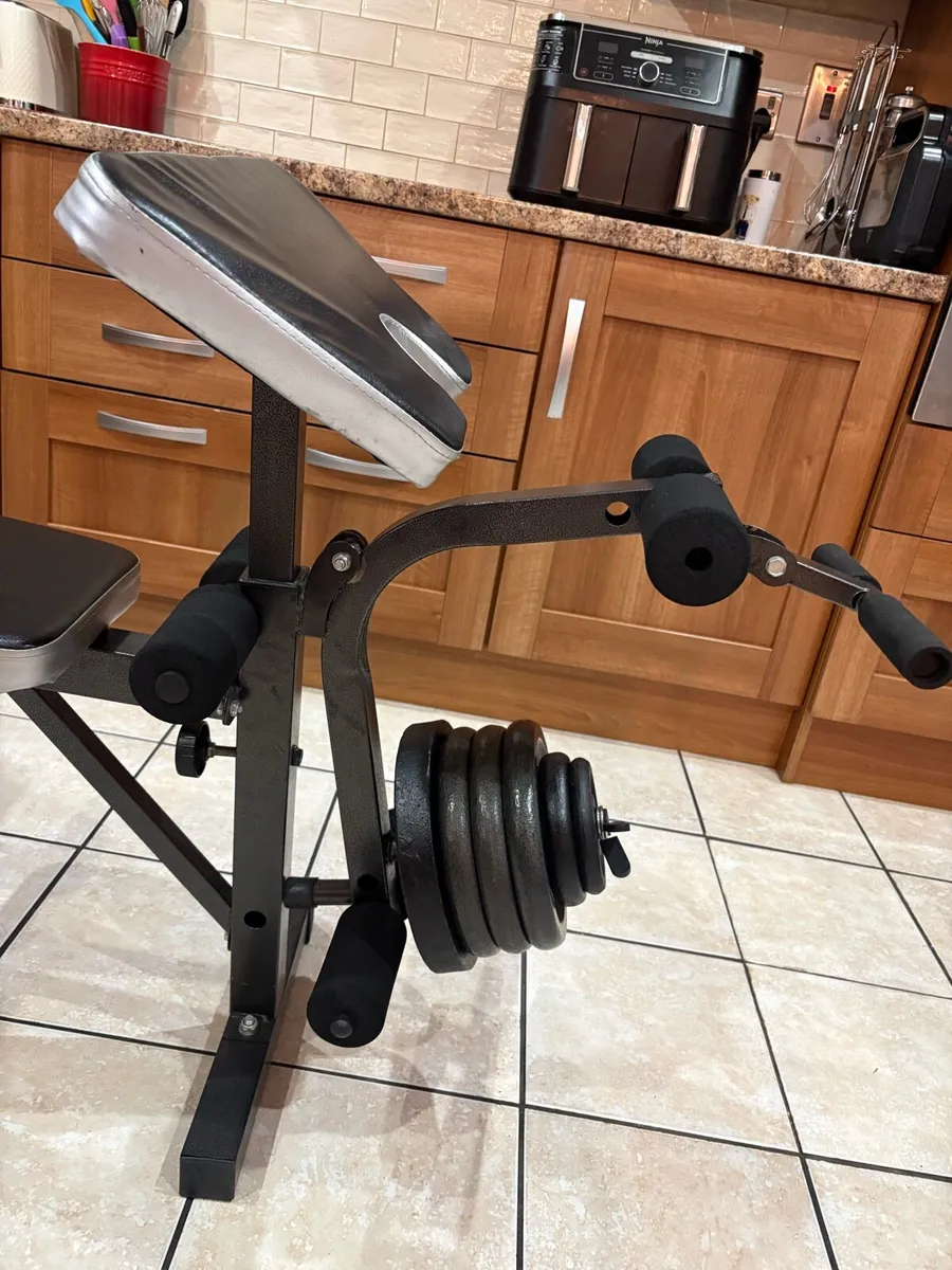 LARGE SIZED WEIGHT BENCH, 100KG METAL WEIGHT SET!! - Image 4