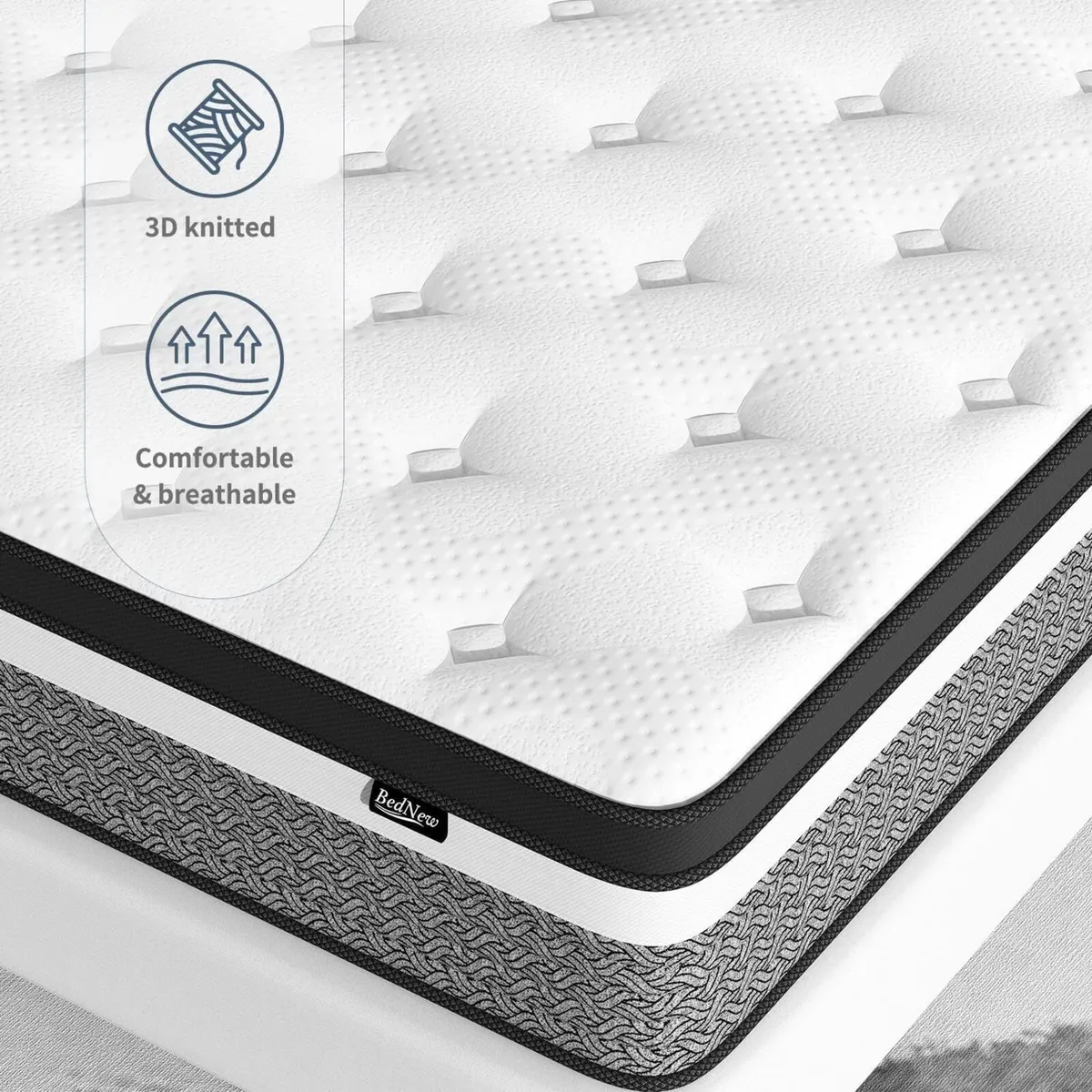 Hybrid Mattress Single-Size 31cm 3FT Medium Firm - Image 3