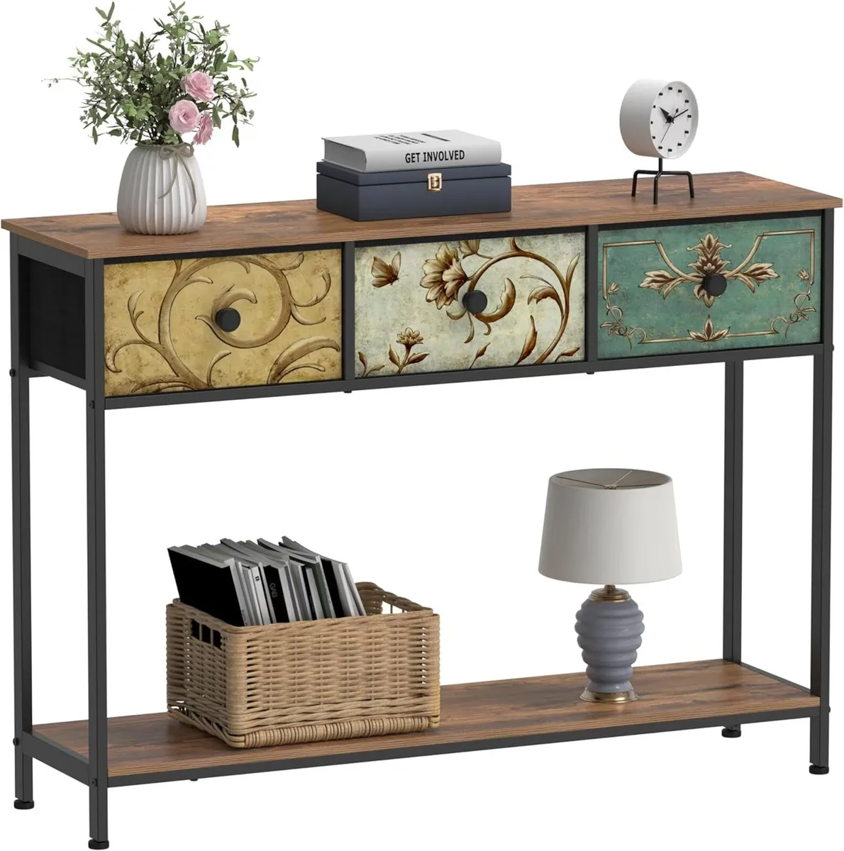 Console Table for Hallway Slim with 3 Drawers - Image 1