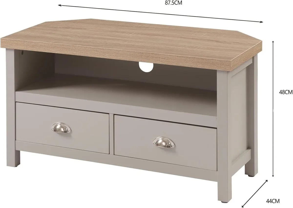 Corner TV Stand Entertainment Cabinet Television - Image 3