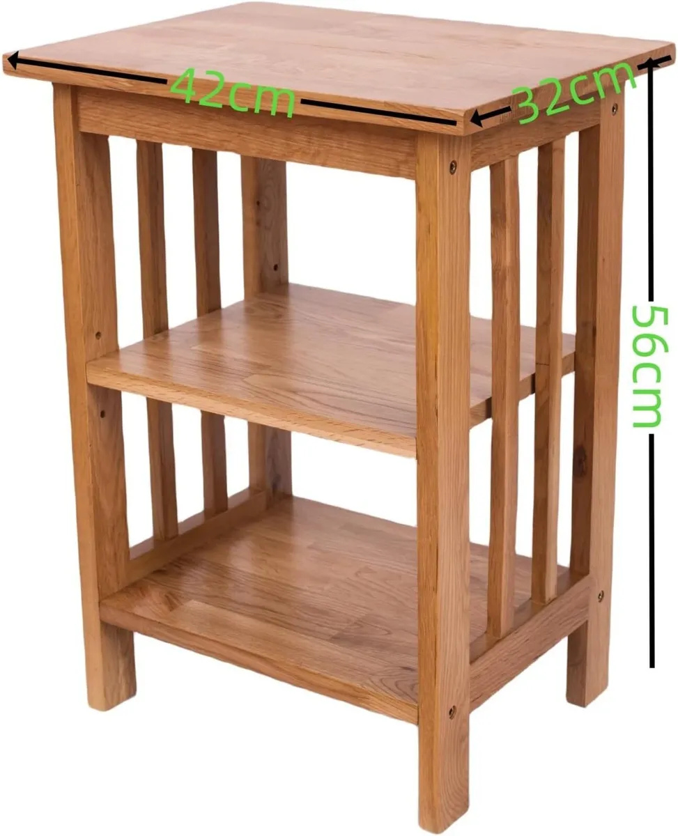 Solid Frame 2 Storage Shelves Night Table - Image 2