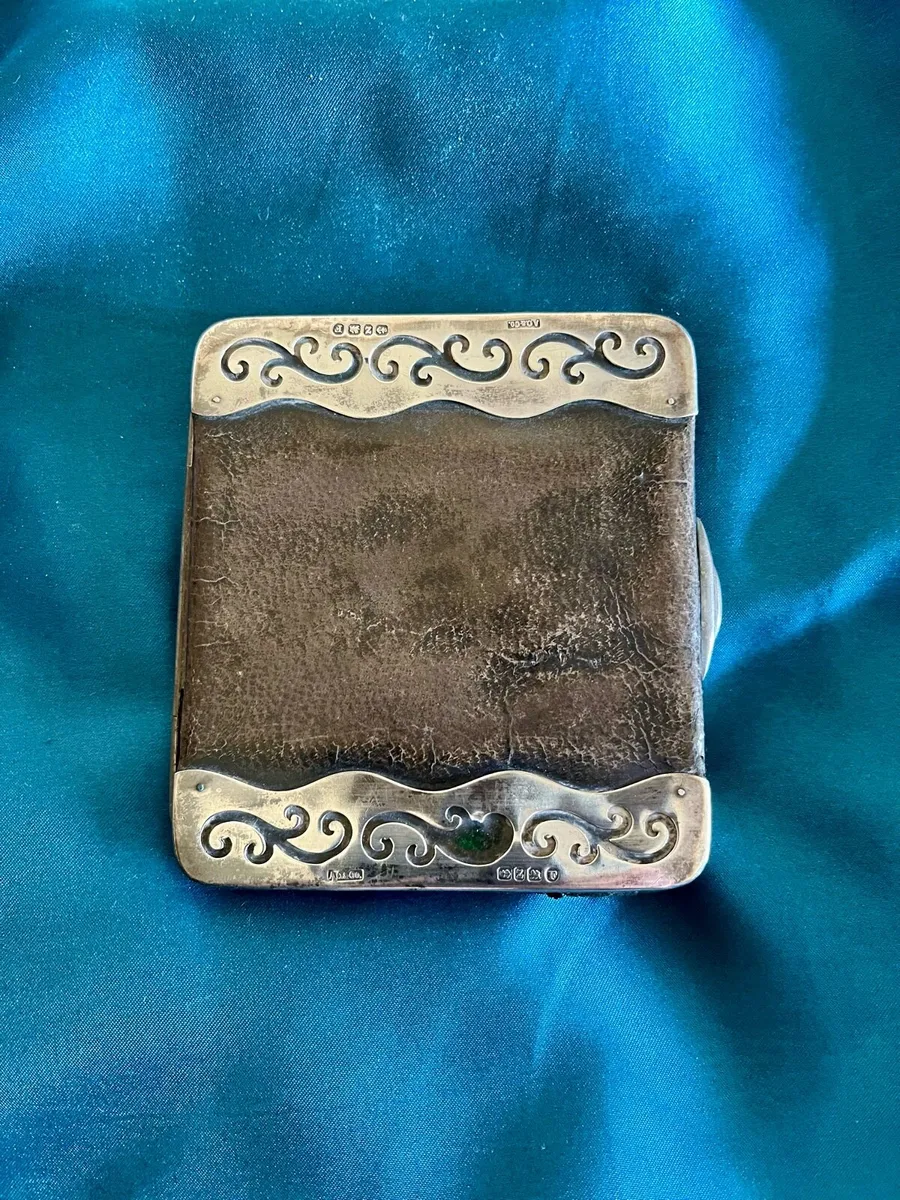Antique Victorian Silver and Leather Wallet - Image 1