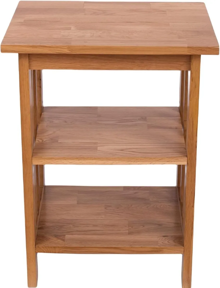 Solid Frame 2 Storage Shelves Night Table - Image 4