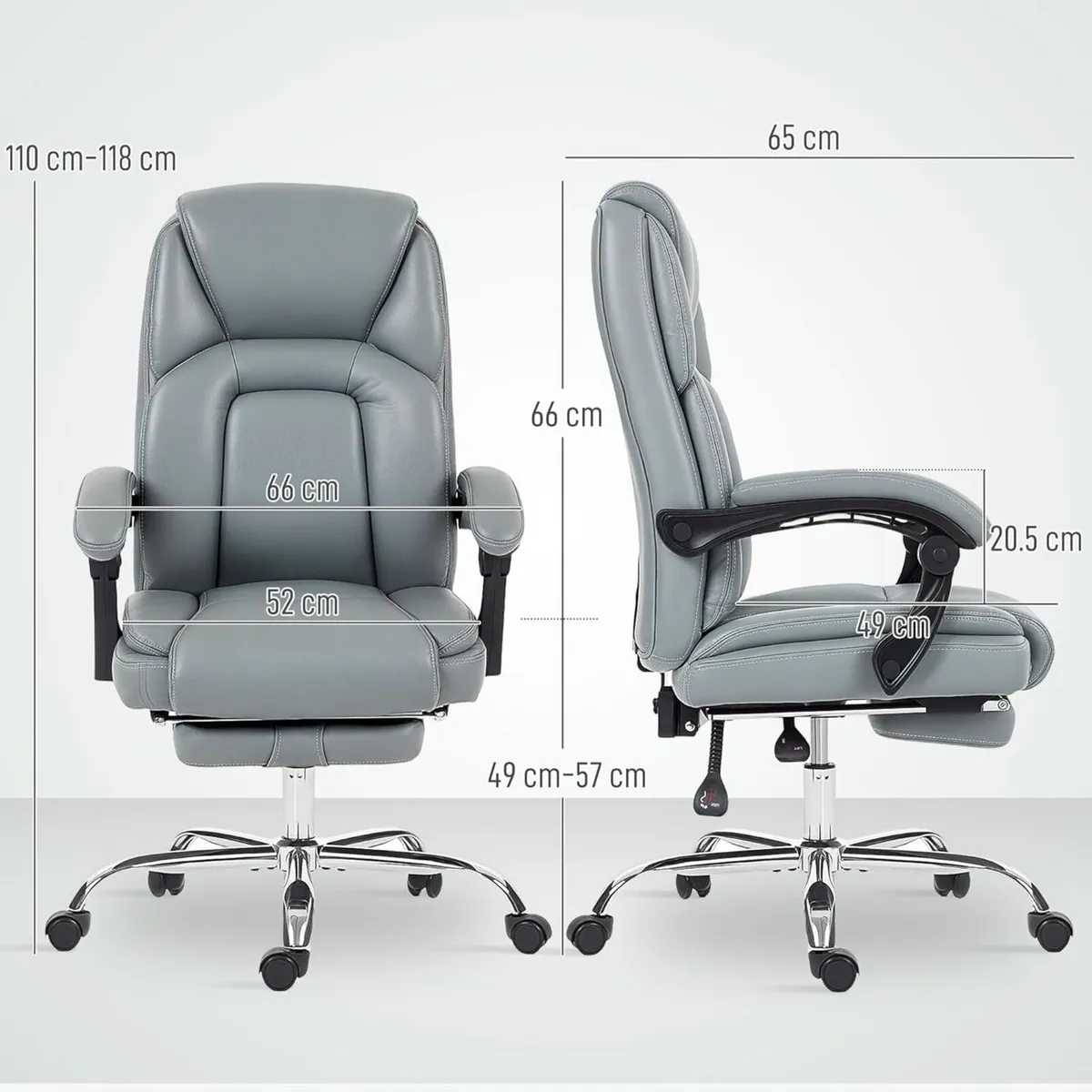 Ergonomic Office Chair with Footrest 135degrees - Image 3