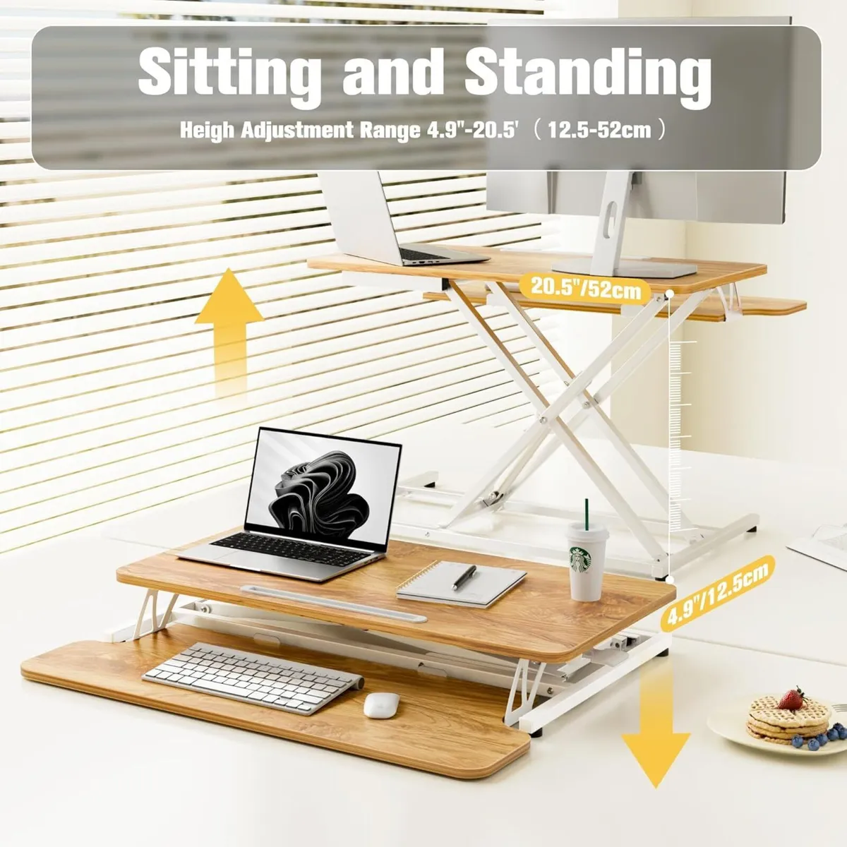 Standing Desk Converter 32/80cm Wide Height - Image 4