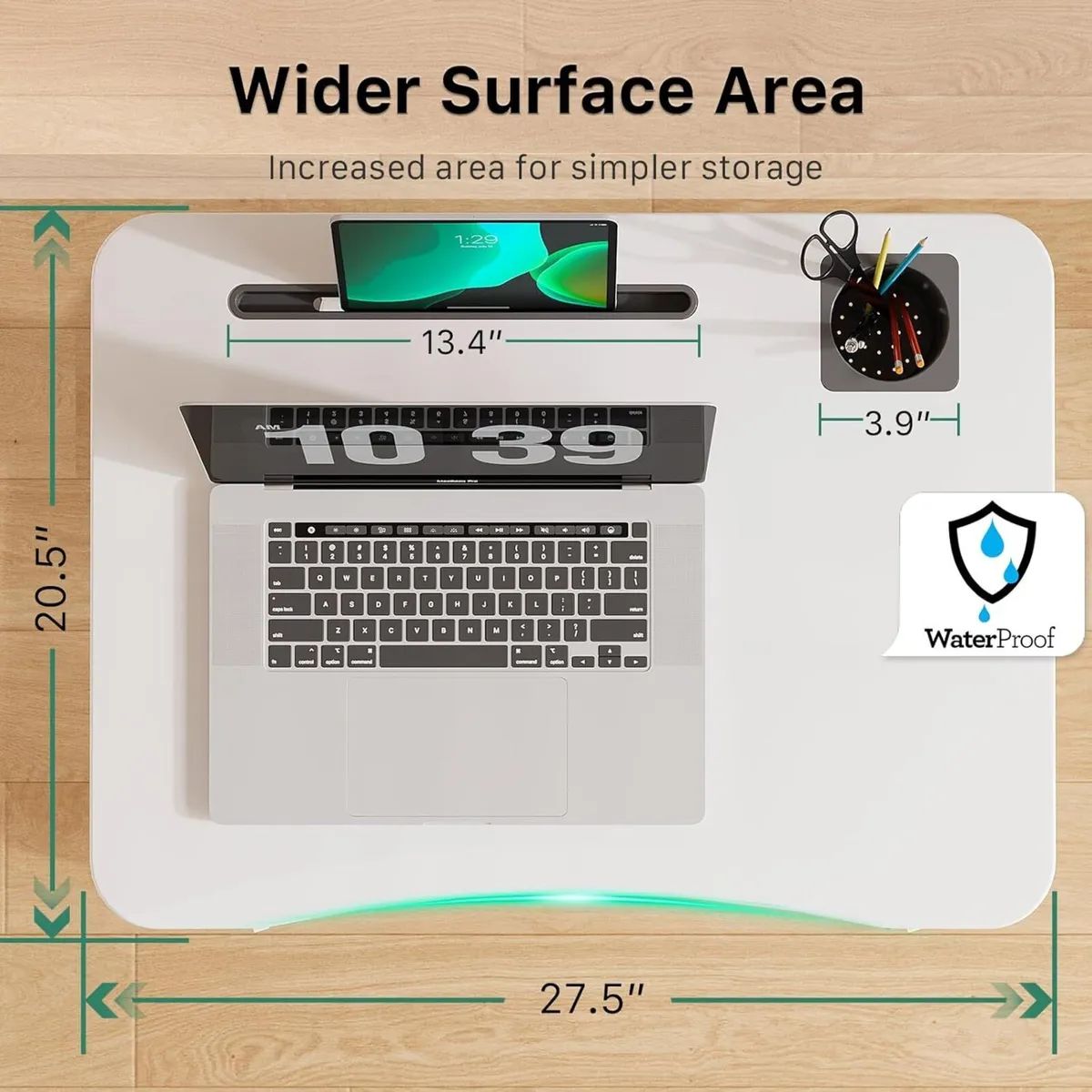 Mobile Standing Desk Pneumatic Height Adjustable - Image 2