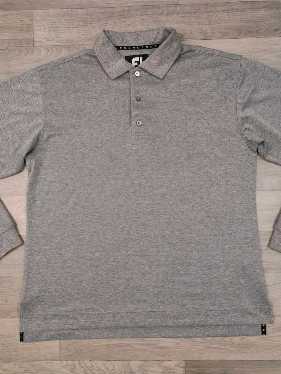 FootJoy FJ Long Sleeve Golf Polo Shirt Mens XL - Image 2