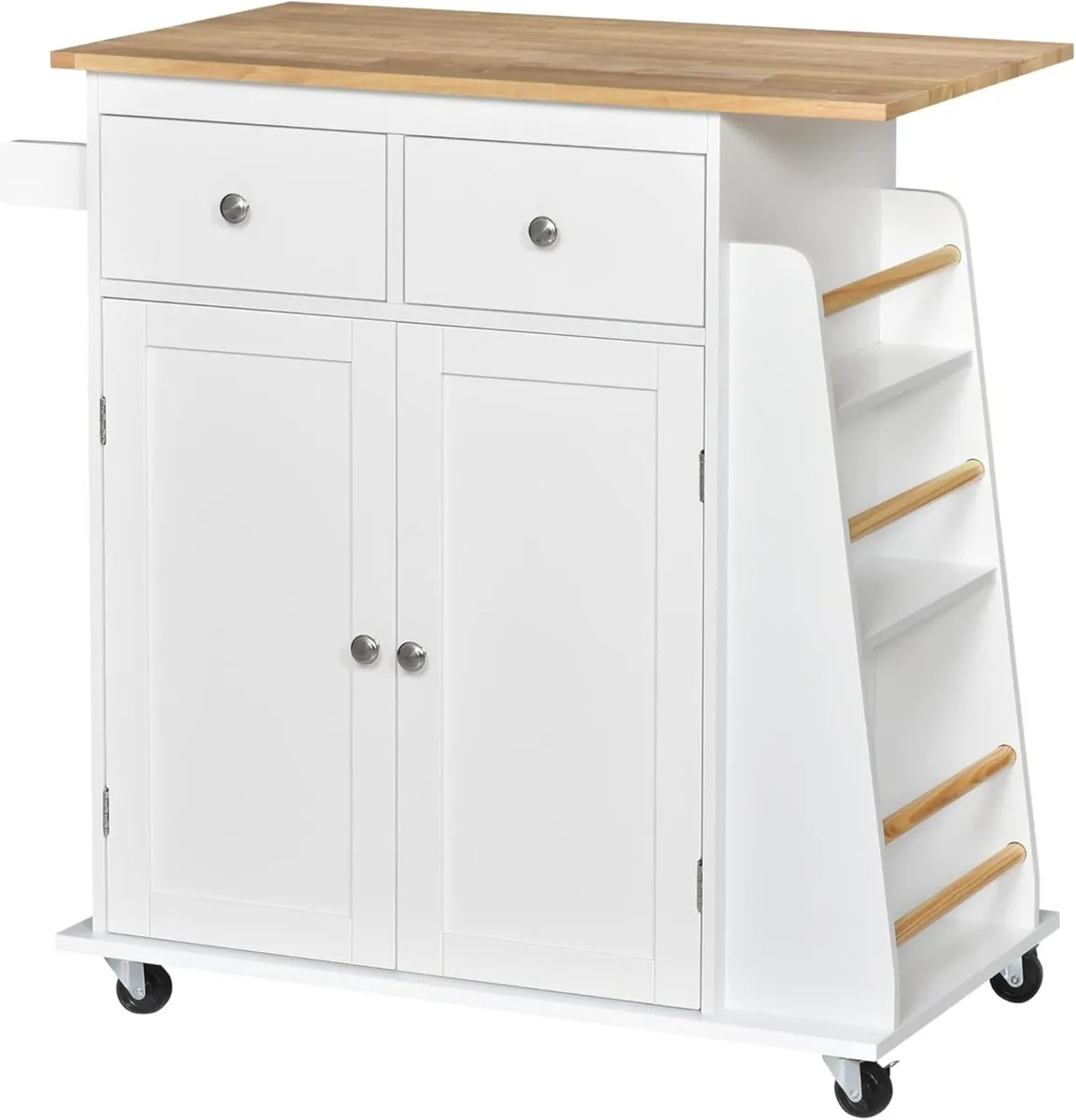 Kitchen Island on Wheels Mobile Storage Trolley - Image 1