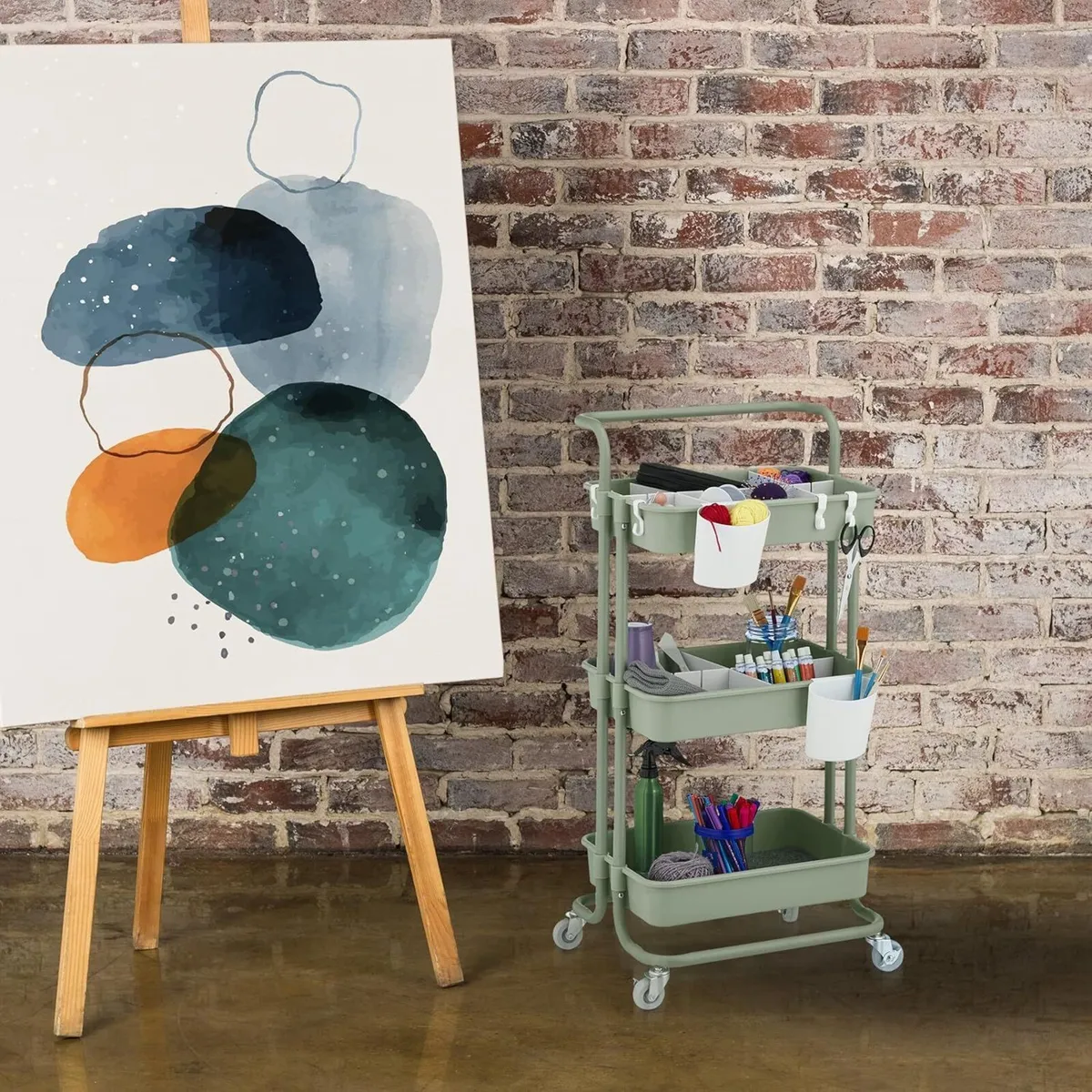 Storage Trolley 3 Shelves Cart for Kitchen - Image 2