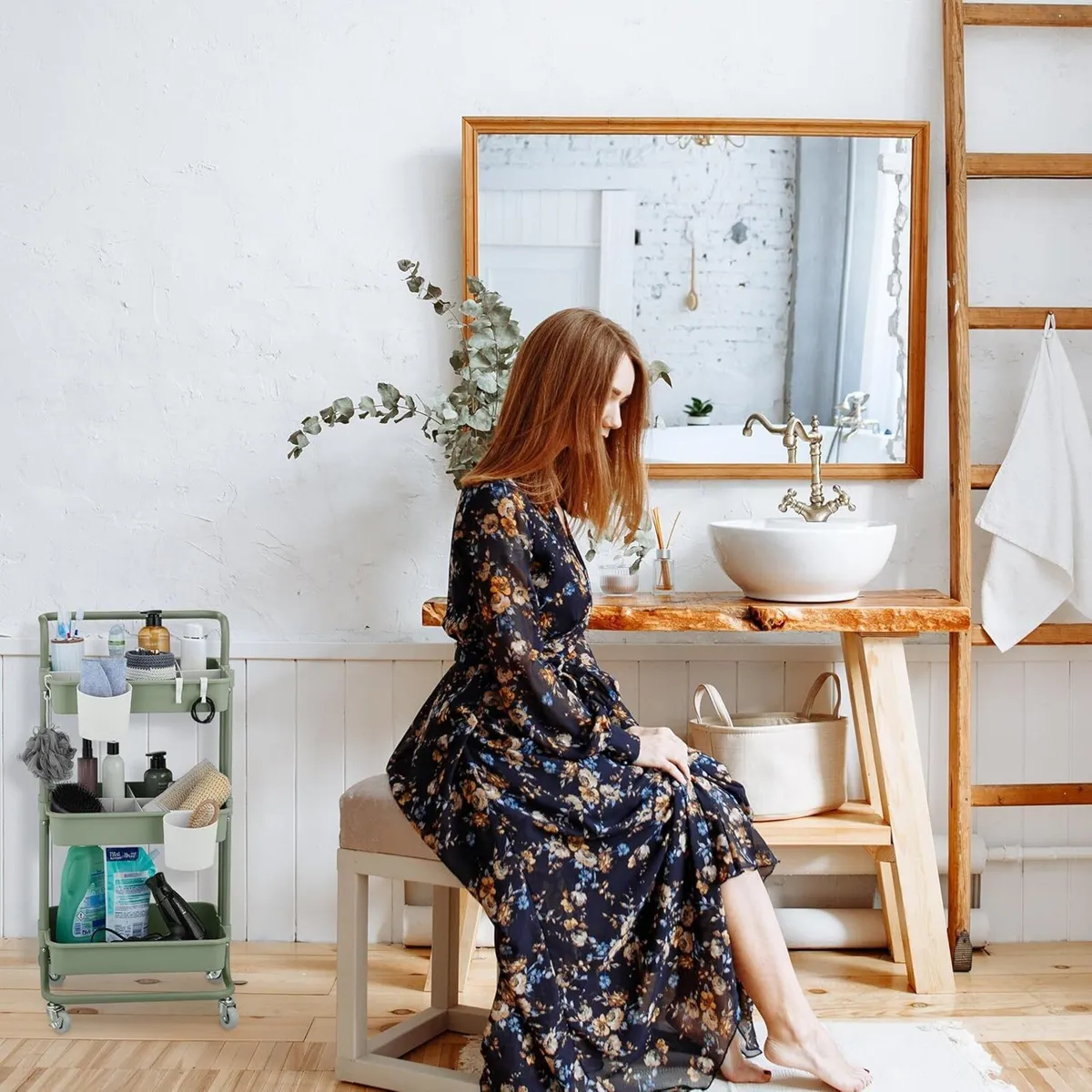 Storage Trolley 3 Shelves Cart for Kitchen - Image 4
